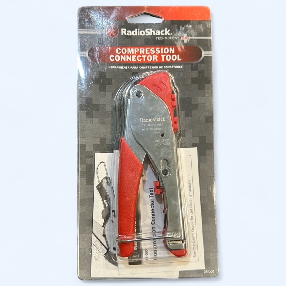 RadioShack Compression Connector Tool - Red and Silver